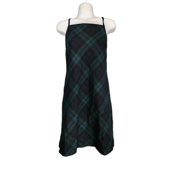 Ralph Lauren Tartan Vintage Plaid Label Women Y2K Strappy Sleeveless Wool Size 4 - Picture 2 of 7